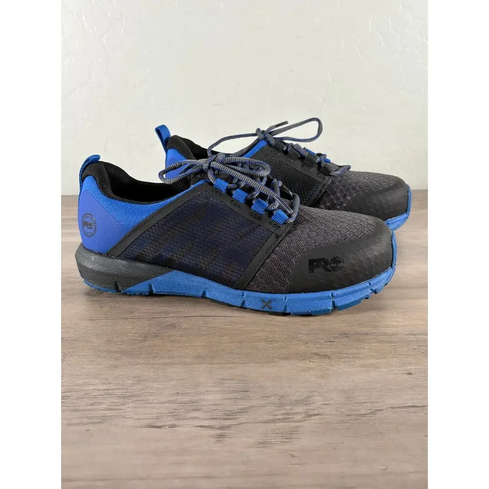 Timberland Pro Day One Comp Toe Work Shoe Black Blue Women's Size 8.5 EU 39 NWOB